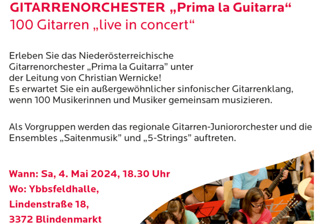Niederösterreichisches Gitarrenorchester Konzert Plakat